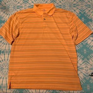 🦚5/20🦚 PGA Tour orange striped polo large